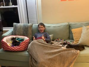After playtime relaxing.